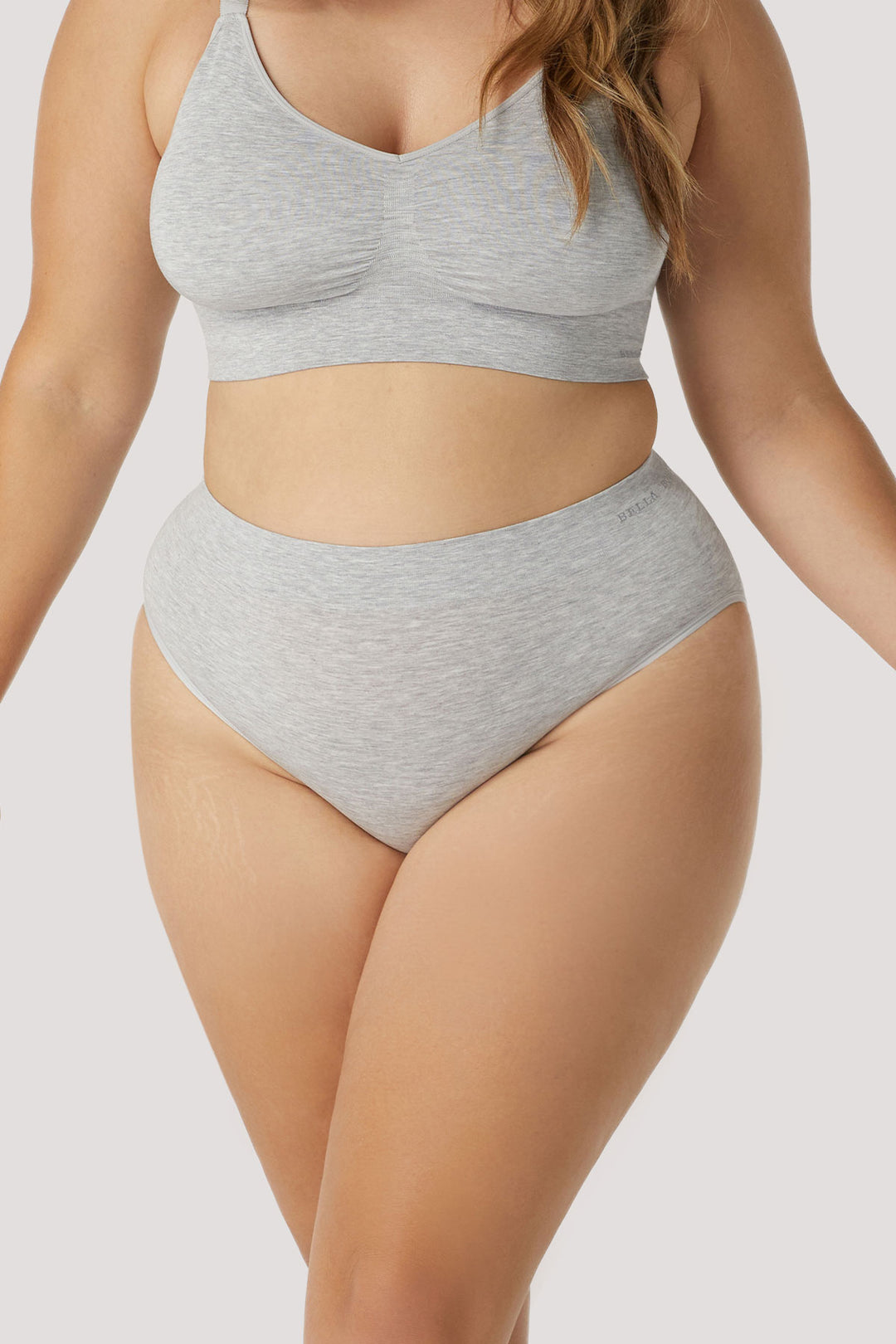 Women's breathable Full Coverage | Bamboo Underwear I Two Pack I Women's Comfortable Sustainable Underwear I Bella Bodies UK I Grey Marle | Front