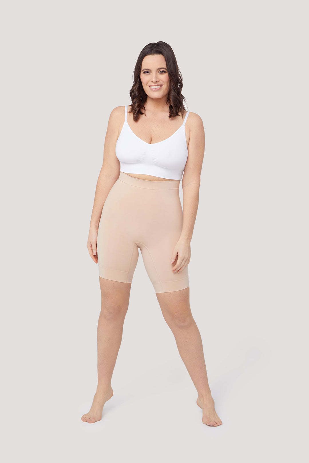 Plus Size Anti Chafing High Rise Long Cotton Shorts 3 Pack