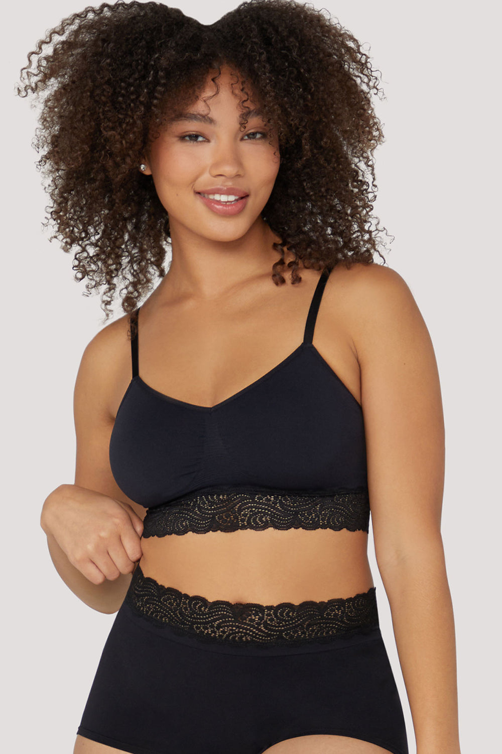 Buy Body safe Girls/Women's Cotton Stretchable Non-Padded and Wire Free Air Sports  Bra (28 to 36 Free Size) Black/Grey- Pack of 2 at