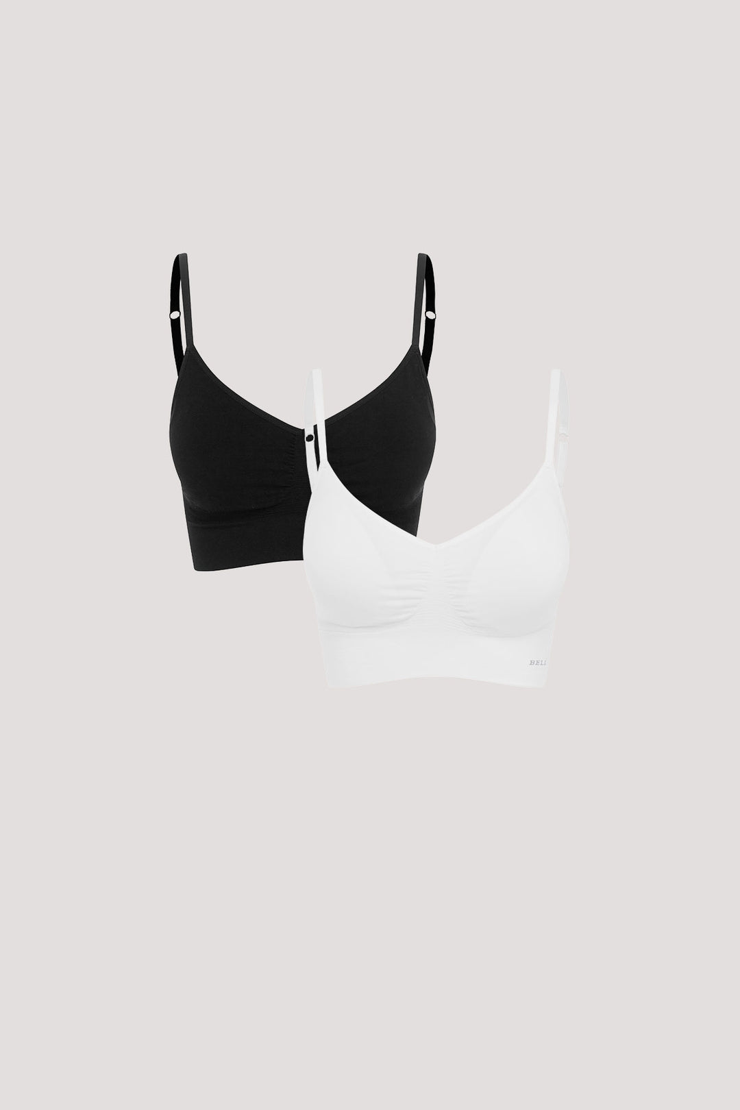 Bamboo Underwire-free, convertible, adjustable Crop Bra | Bella Bodies UK | Black & White