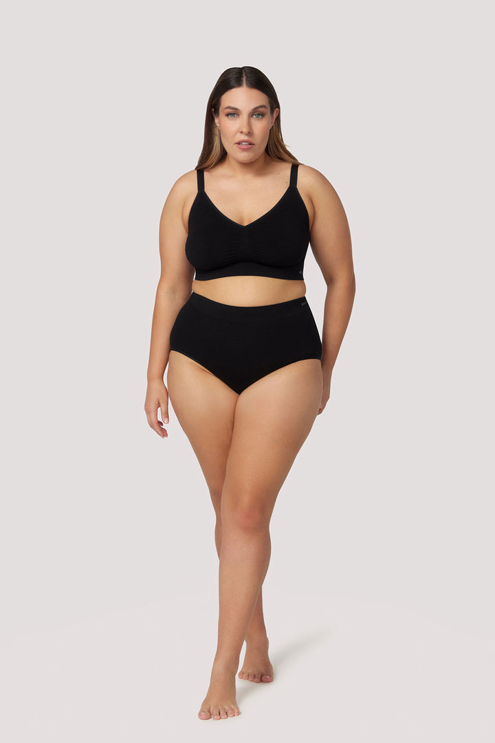 Women's Bamboo Shapewear Underwear Set | Bella Bodies UK | Black