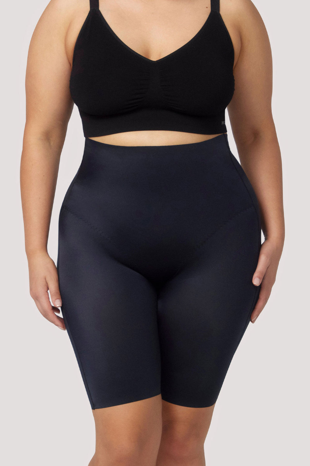 Women's shaping Short | Curve Control Sculpting Shorts | Bella Bodies UK | Black | Front