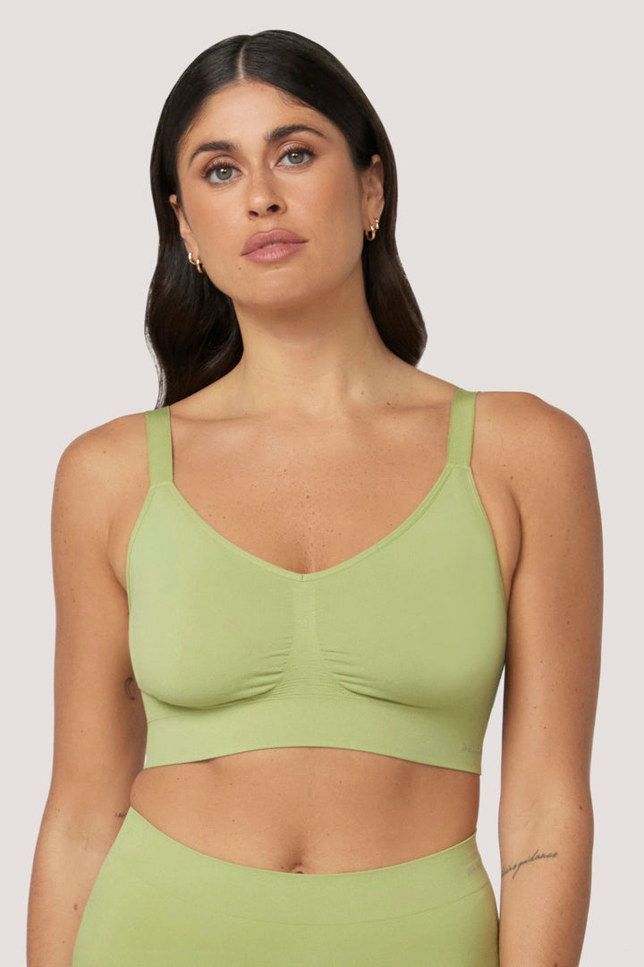 Wirefree Adjustable Comfortable Bras 2 pack | Bella Bodies UK | Pear | Front